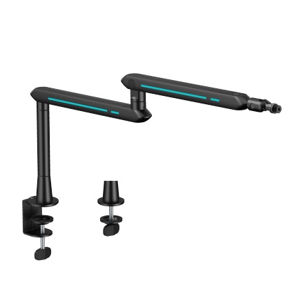 זרוע דינאמית פרימיום שחורה למיקרופון חיבור מלחציים לומי Lumi MDS19-1 Black Dynamic Microphone Boom Arm Premium